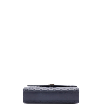 Saint Laurent Classic Monogram Envelope Satchel Mixed Matelasse Leather Medium