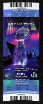 2018 Super Bowl Lii 52 Full Unused Mint Authentic Ticket Eagles Vs Patriots 8876
