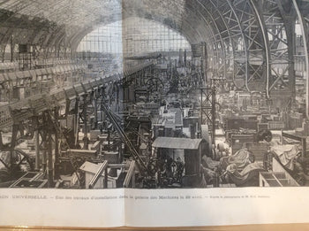 Paris Exposition Universelle 1889 Gallery Of Machines Installation Engraving