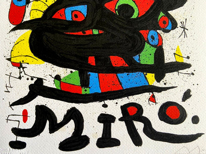 Joan Mir Lithograph Coa Signed Op Certified Numbered Limited