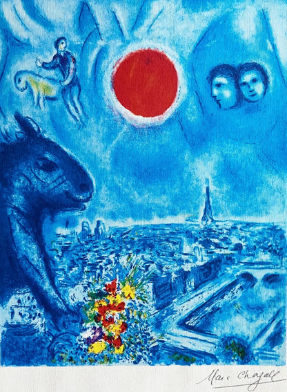 Marc Chagall Lithograph Coa Numbered Published - Sorlier