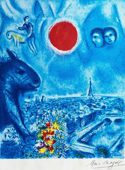 Marc Chagall Lithograph Coa Numbered Published - Sorlier