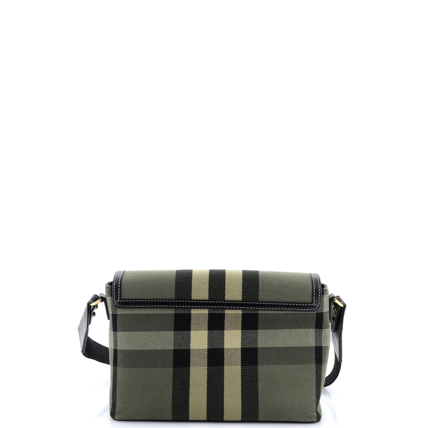 Burberry Note Crossbody Bag Check Canvas And Leather Medium