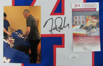 Frank Reich Signed/Autographed Bills Custom Football Jersey Jsa 160010
