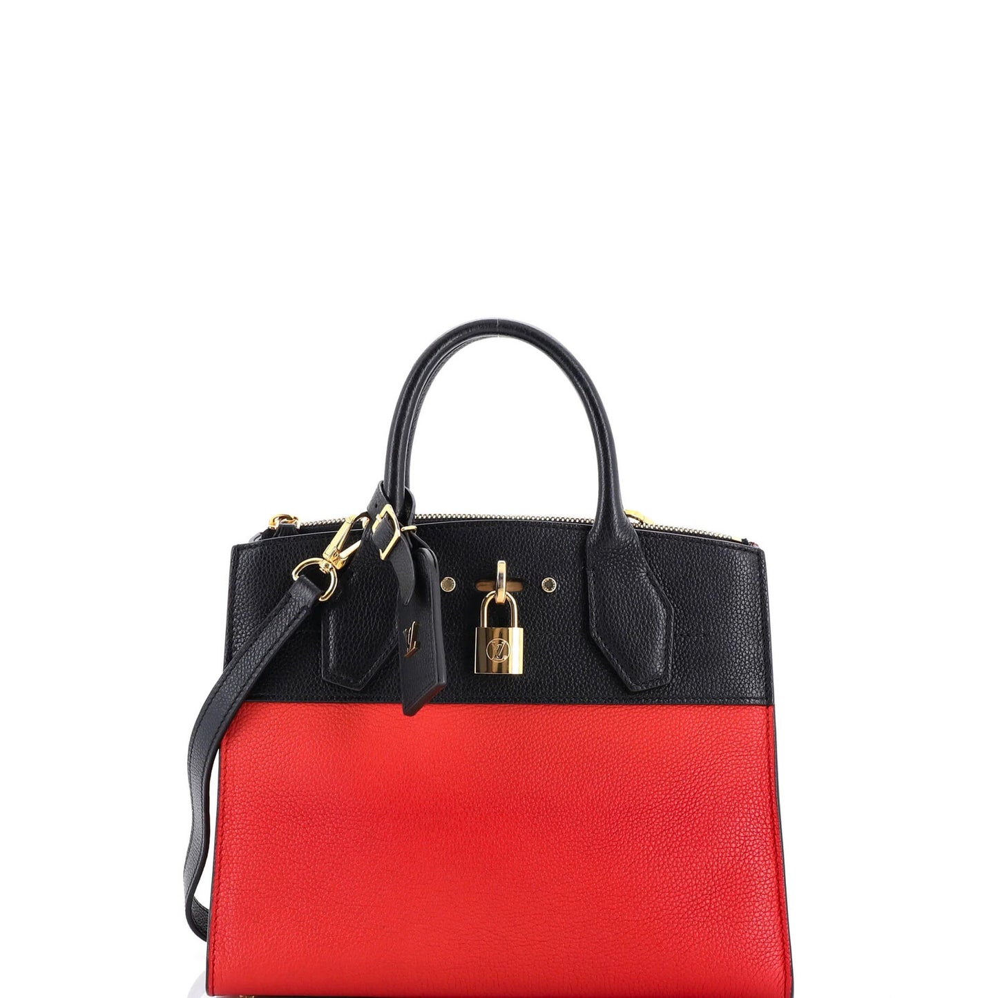 Louis Vuitton City Steamer Handbag Leather Pm