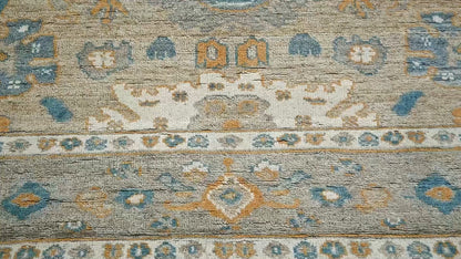Oushak Pakistan Oriental Rug Muted Colors Floral