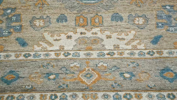 Oushak Pakistan Oriental Rug Muted Colors Floral