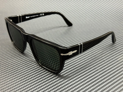 PERSOL PO3348S 95 31 Black Green Unisex 55 mm Sunglasses