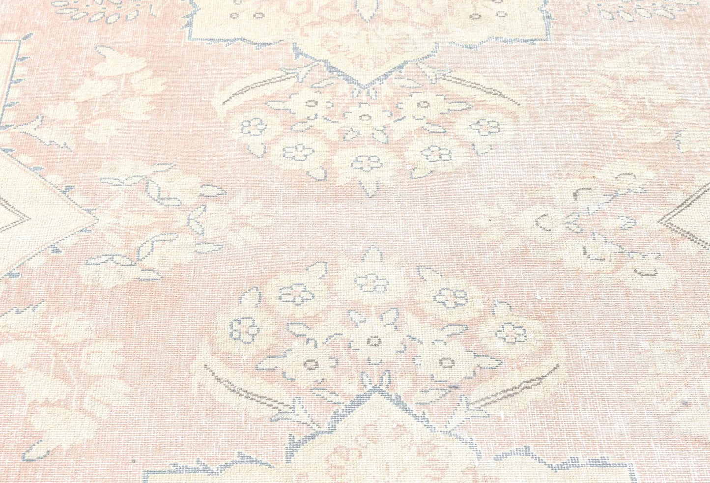 9X12 Ft Antique Hand-Knotted Muted Floral