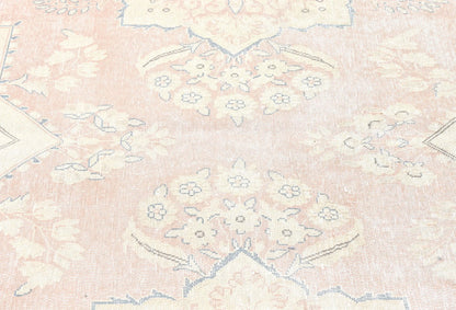 9X12 Ft Antique Hand-Knotted Muted Floral