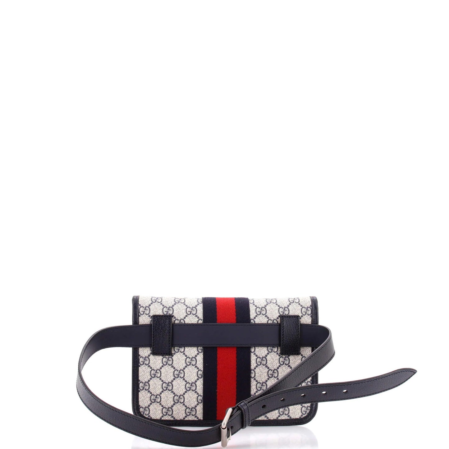 Gucci Ophidia Flap Belt Bag Gg Coated Canvas With Leather