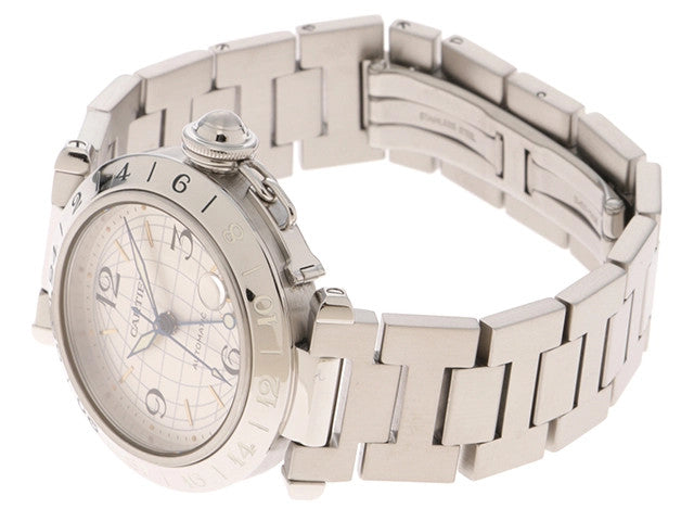Cartier Pasha C Meridian Gmt W31029M7 Silver Automatic