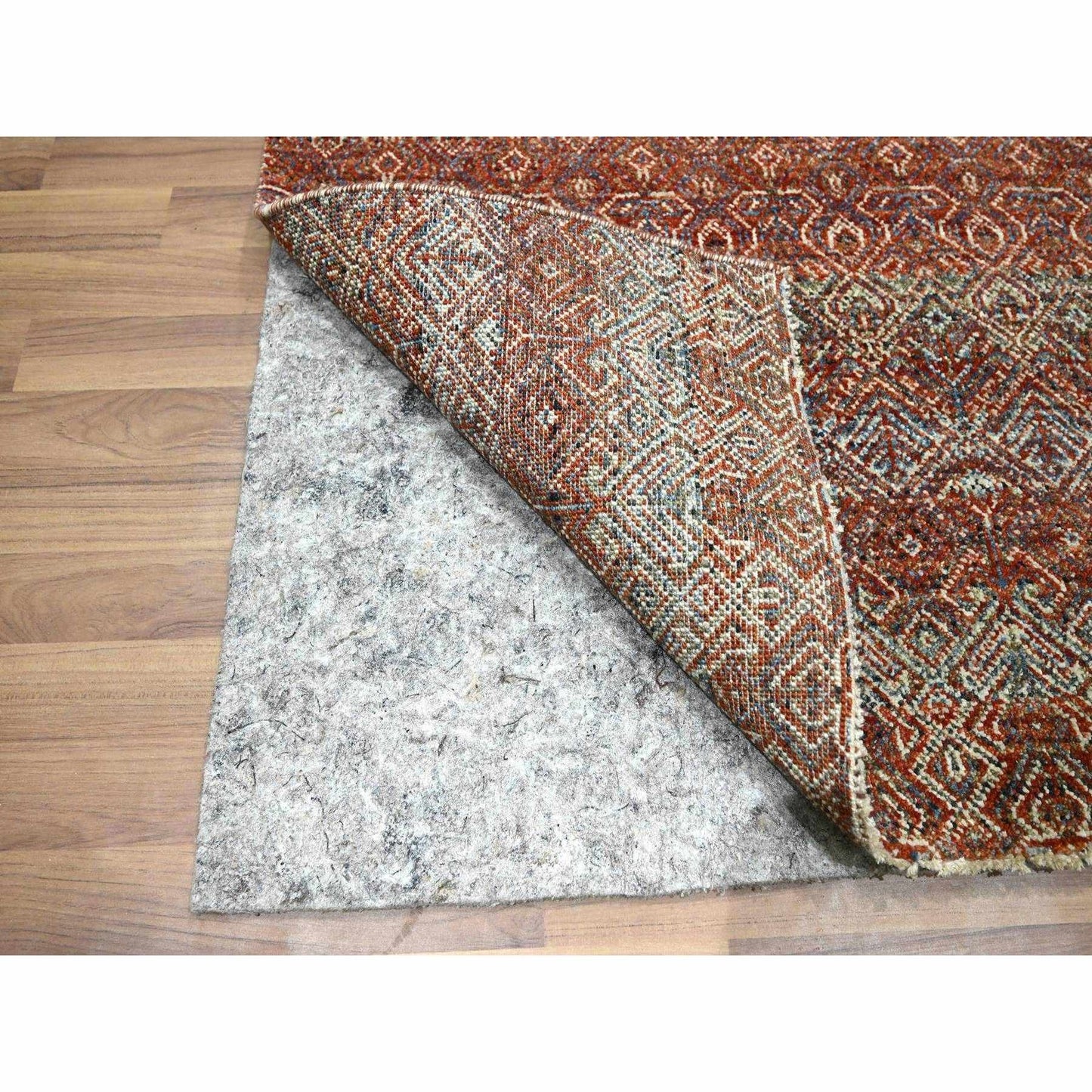 2'7"X10'2" Red Kohinoor Herat Pattern Soft Wool Hand Knotted Runner Rug