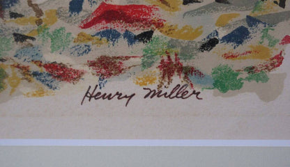 Henry Miller Lithograph Landscape Art signed ED 44/ 120 Framed Collectible Print