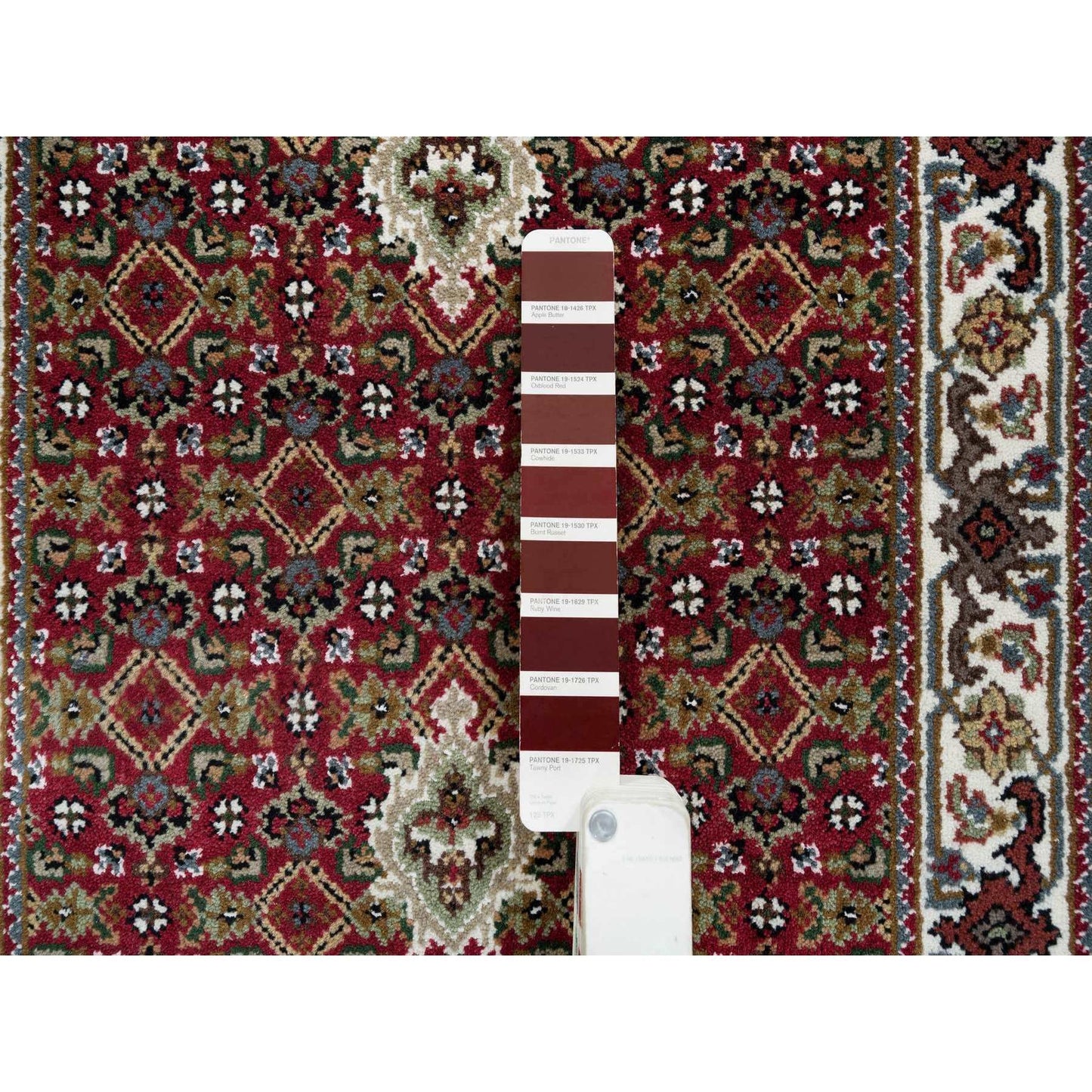 2'X8'2" Red Tebraz Medallion Design 175 Kpsi Wool Hand Knotted Runner Rug