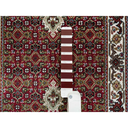 2'X8'2" Red Tebraz Medallion Design 175 Kpsi Wool Hand Knotted Runner Rug