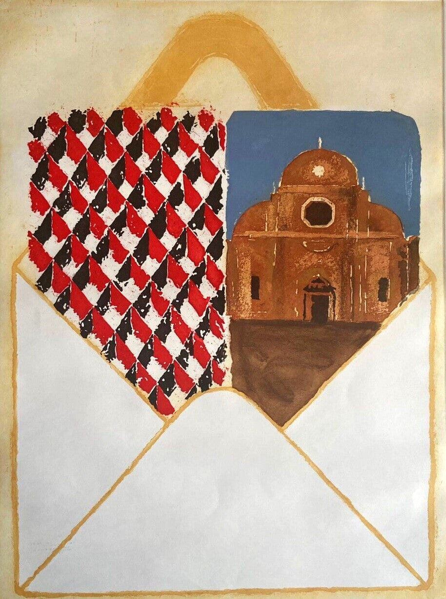 Joe Tilson' Pc From Venice' Etching Signed A Hand Certified