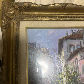 Claudio Simonetti Original Oil Painting Venice Canal F4 Signed Italian Artist