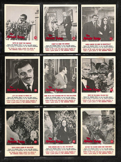 1964 The Adams Family Card Complete Set (1-66) Tv