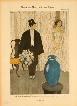 Original Simplicissimus 1913 By Kainer Costume On Linen