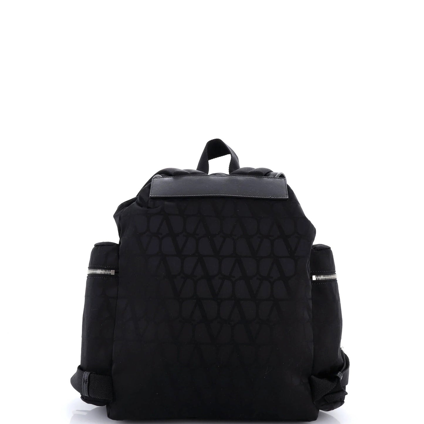 Valentino Garavani Double Buckle Backpack Toile Iconograph Nylon