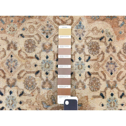 6'4"X9'4" Light Green, Semi Antique Zoroastrian Wool Hand Knotted Rug