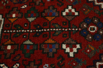 Hand-Knotted Vintage Tribal Wool Area Rug Small