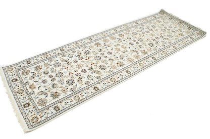 3X8 ft Hand-Knotted Indo-Nain Oriental Runner