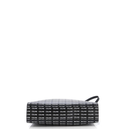 Celine Vertical Cabas Tote All Over Logo Print Leather Small