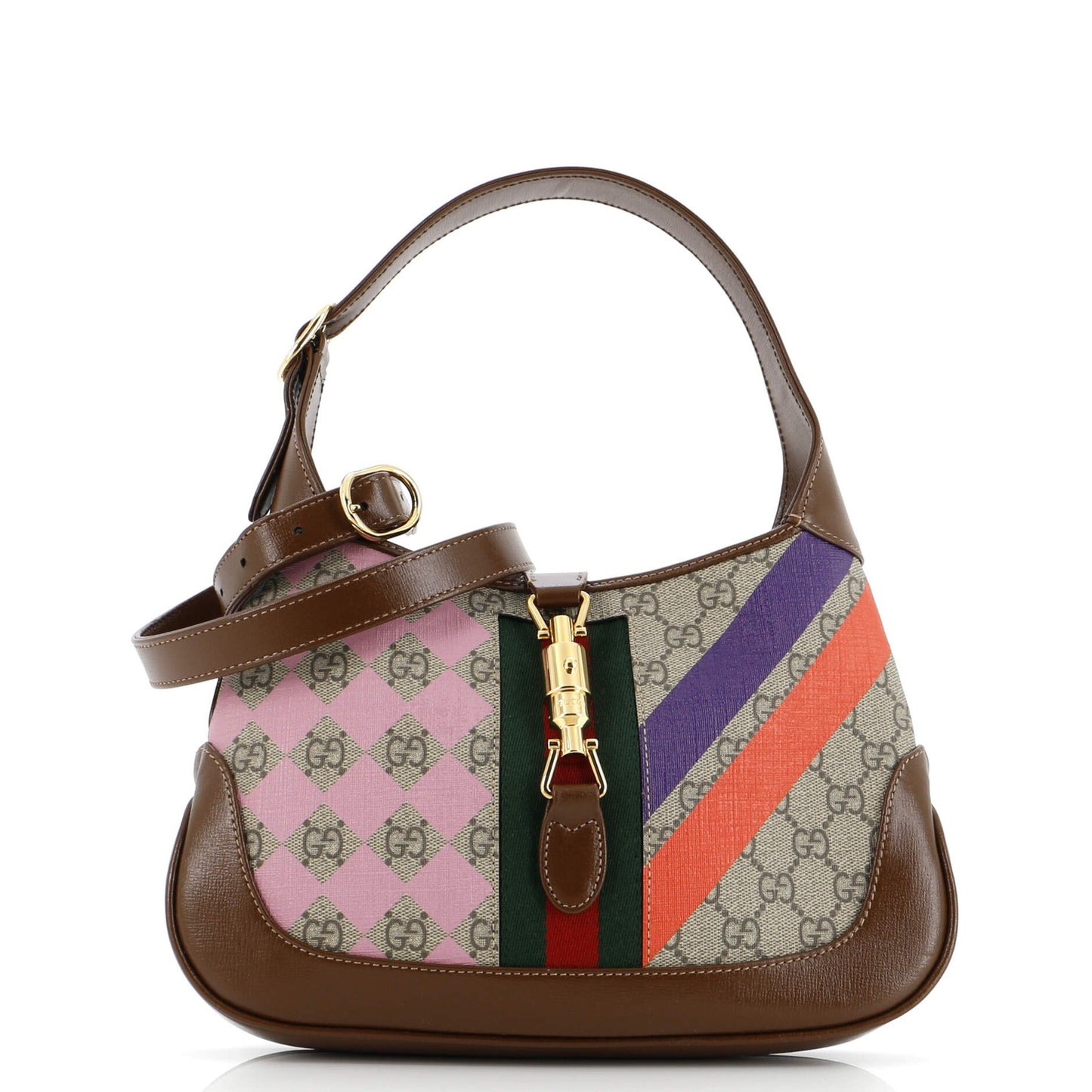 Gucci Jackie 1961 Hobo Printed Gg Coated Canvas Small