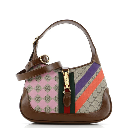 Gucci Jackie 1961 Hobo Printed Gg Coated Canvas Small