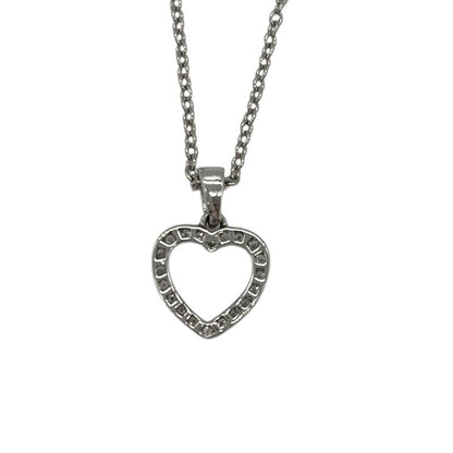 Tiffany & Co. Metro Heart Necklace Pt950 & Diamond