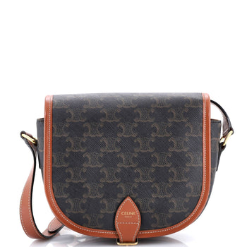 Celine Folco Bag Triomphe Coated Canvas Medium