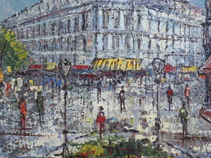 Hopman (Netherlands) Original Oil Painting "Paris Street" Signed Dutch Artist