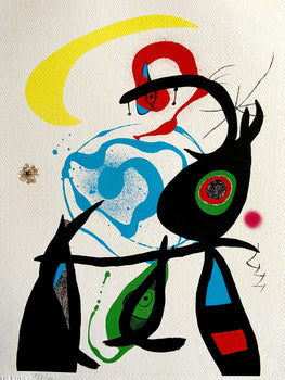 Joan Mir Lithograph Coa Signed Op Numbered By Hand - Piet Mondrian