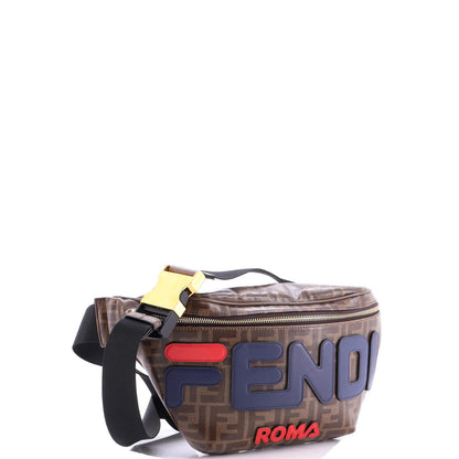 Fendi Mania Logo Waist Bag Zucca Coated Canvas