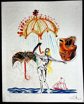 Salvador Dal Lithograph Coa Signed Numbered By Hand Pencil