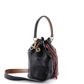 Fendi Mon Tresor Bucket Bag Perforated Leather Small