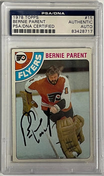 Bernie Parent Autographed 1978-79 Topps Card #15 (Psa)