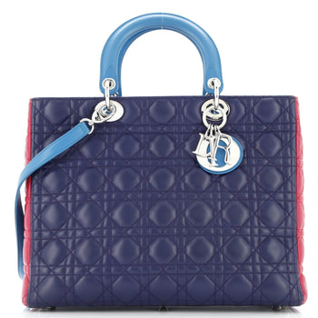 Christian Dior Lady Dior Bag Cannage Quilt Lambskin Large