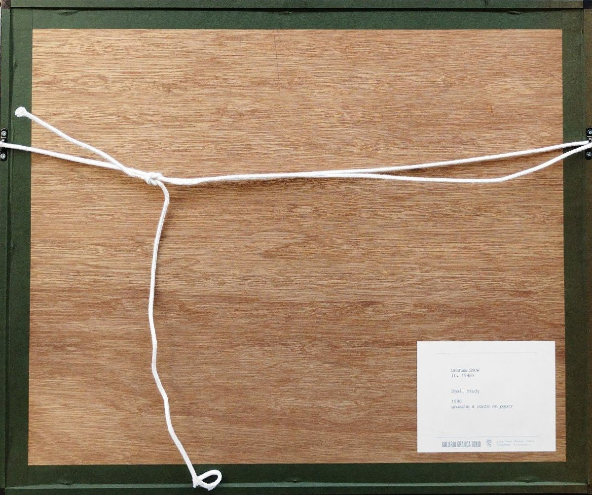 Graham Snow Small Study 1990 Gouache & Conte On Paper Galleria Grafica Tokio
