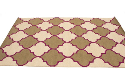 Trellis Design Multicolored 5X8 Modern Rug