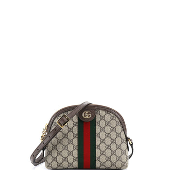 Gucci Ophidia Dome Shoulder Bag Gg Coated Canvas Small