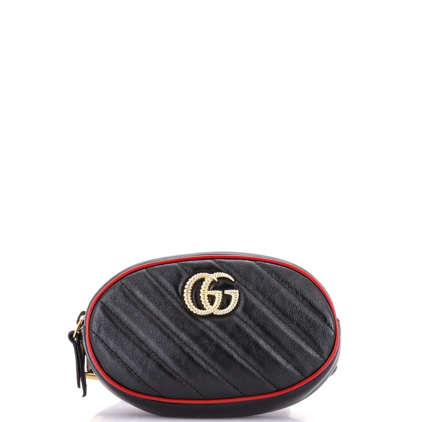 Gucci Gg Marmont Belt Bag Diagonal Quilted Leather