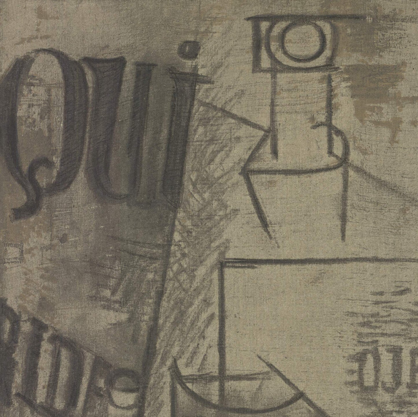 Pablo Picasso Papiers Colles " Lithograph Cubism Brown Pablo Pic