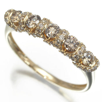 Gstv Ring Brown Diamond 0.70Ct Us7.25 18K 750 Yellow Gold