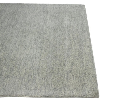 5X8 Ft Hand-Tufted Modern Rug Solid Gray