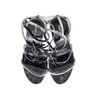 Saint Laurent Women'S Cassandra Heeled Sandals Leather 110