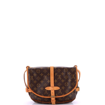 Louis Vuitton Saumur Handbag Monogram Canvas 30