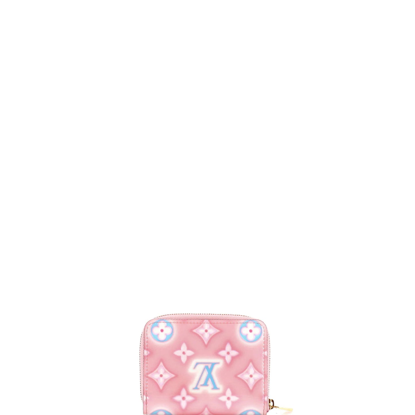 Louis Vuitton Zippy Coin Purse Valentine Neon Monogram Vernis